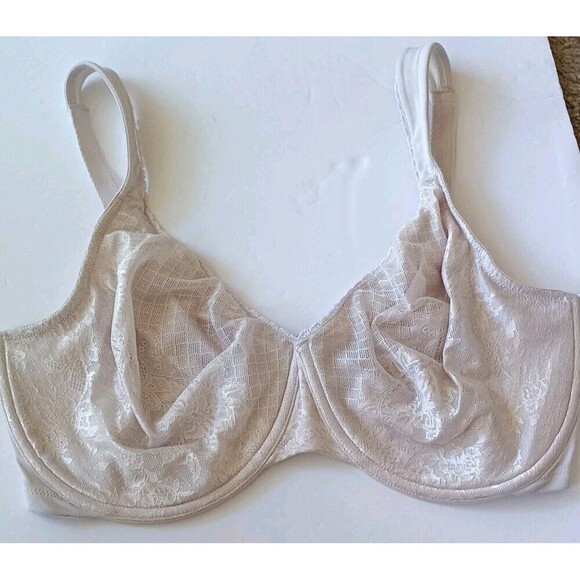 Curvation Women Minimizer Bra Size 40DDD Gray Stretch Lace Unlined Underwire - Picture 2 of 6